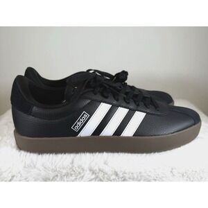 Adidas VL Court 3.0‎ Men's Size 11 Sneakers Black White Stripe Shoes ID6286